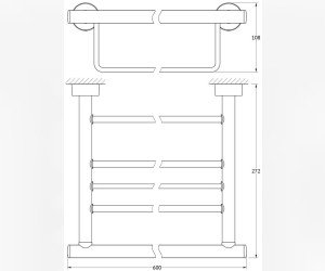 Полка для полотенец FBS Nostalgy NOS 042 длина 60 см