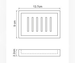 Мыльница WasserKRAFT Abens, черный матовый, K-3729