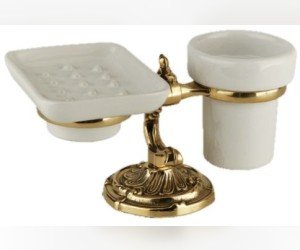 Стакан и мыльница Art&Max Barocco AM-1789-Do-Ant, античное золото