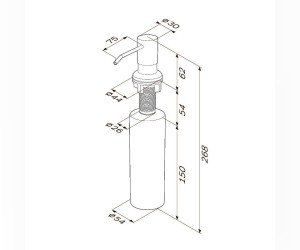 Дозатор универсальный Am.Pm X-Joy, цвет сатин, A8437111
