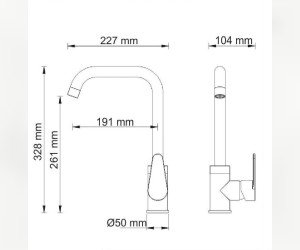 Смеситель WasserKRAFT Аlz 28807 для кухонной мойки, хром