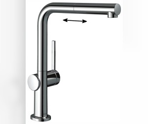 Кухонный смеситель Hansgrohe Talis M54, 72845000, с вытяжным изливом, хром