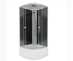 Душевая кабина Niagara Eco 100 x 100, высокий поддон, профиль - хром, стекло мозаика, NG-7509-14