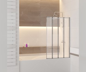 Душевая шторка на ванну RGW SC-23, 03112308-11, 80 х 150 см, профиль - хром