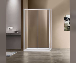 Душевой уголок Vincea Garda VSR-1G1011CL, 110 x 100 см, прямоугольный, дверь раздвижная, стекло прозрачное, хром