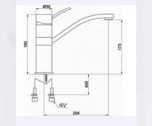 Смеситель Timo Berta для кухонной мойки, античная бронза, 0303FNAntique