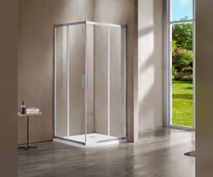 Душевой уголок Vincea Garda, 110 x 80 см, прямоугольный, двери раздвижные, стекло прозрачное, профиль хром, VSS-1G8011CL