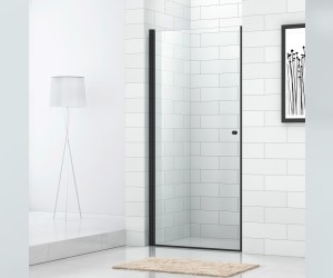 Душевая дверь Cezares ECO-O-B-1-90-C-NERO, 90 х 190 см, стекло прозрачное, цвет профиля черный