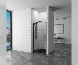 Душевая дверь RGW SV-02 B 06320208-14 80 х 200 см распашная, стекло прозрачное, черный