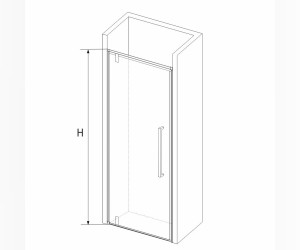 Душевая дверь RGW SV-02 B 06320208-14 80 х 200 см распашная, стекло прозрачное, черный