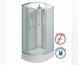 Душевая кабина Niagara Classic 90 x 80 см, средний поддон, профиль серебро, стекло матовое, левая/правая, NG-33984-14LBKT/NG-33984-14RBKT