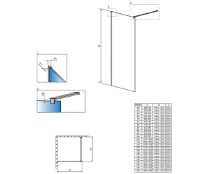 Душевая стенка Radaway Modo New II Walk-in 90 см, стекло прозрачное, профиль хром, 389094-01-01