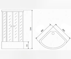 Душевая кабина Timo Lux Т-7780 80 x 80 см