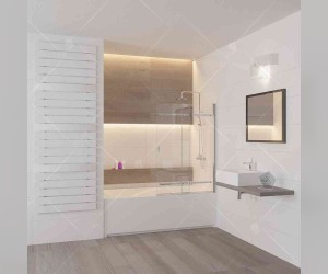 Душевая шторка на ванну RGW SC-44, 03114410-11, 100 х 150 см, профиль - хром