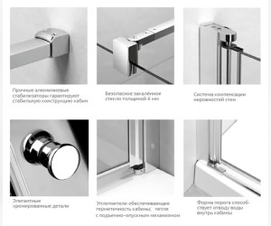 Душевая дверь в нишу Radaway EOS DWB 80 прозрачное стекло L