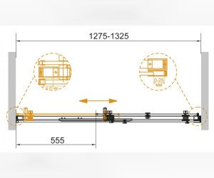 Душевая дверь Cezares Stylus-Soft-BF-1-130-C-Cr 130x195 см с доводчиком