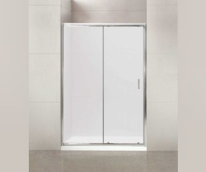 Душевая дверь BelBagno Uno 115 см в нишу, раздвижная, стекло матовое, хром, UNO-BF-1-115-M-Cr
