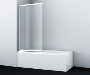 Стеклянная шторка на ванну WasserKraft 41S02-100L/R Matt glass, распашная/раздвижная, двустворчатая