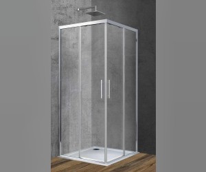 Душевой уголок Vincea Soft VSS-3SO 100 x 100 см квадратный, дверь раздвижная, стекло прозрачное, хром, VSS-3SO100CL