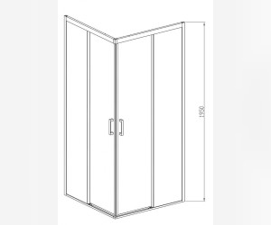Душевой уголок Vincea Soft VSS-3SO 100 x 100 см квадратный, дверь раздвижная, стекло прозрачное, хром, VSS-3SO100CL