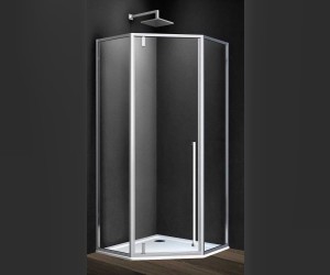 Душевой уголок Vincea Penta VSP-3P 90 x 90 см пятиугольный, дверь распашная, стекло прозрачное, хром, VSP-3P900CL