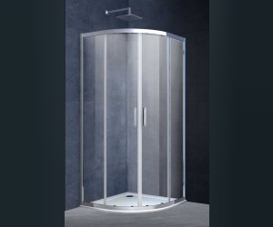 Душевой уголок Vincea Alpha VSQ-3AL 80 x 80 см четверть круга, дверь раздвижная, стекло прозрачное, хром, VSQ-3AL800CL