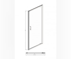 Душевая дверь в нишу Bravat Drop BD100.4110A, 100 x 200 см, распашная, стекло прозрачное, хром