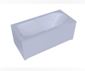 Ванна акриловая Aquatek Леда 170 x 80 см с фронтальным экраном, белая, слив слева/слив справа