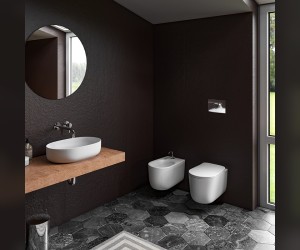 Унитаз подвесной Kerasan Nolita безободковый, с креплениями WB9N, цвет белый матовый, 531430