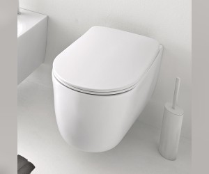 Унитаз подвесной Kerasan Nolita безободковый, с креплениями WB9N, цвет белый матовый, 531430