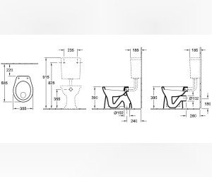 Напольный унитаз Villeroy&Boch O.novo 7619