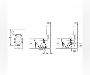 Напольный унитаз Villeroy&Boch O.novo 7618 0101