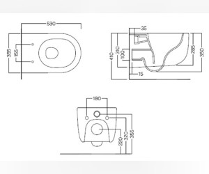 Подвесной безободковый (Vortex) унитаз Hatria Futura, крышка микролифт, белый, Y9BA01 Y9AQ01