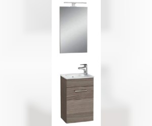 Комплект мебели Vitra Mia 40 см тумба, раковина, зеркало c подсветкой, кордован, 75104