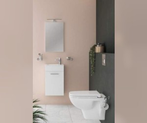 Комплект мебели Vitra Mia 40 см тумба, раковина, зеркало c подсветкой, кордован, 75104