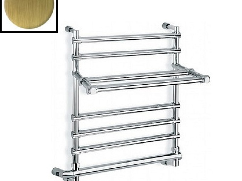 Полотенцесушитель электрический Margaroli Sole 552-6 BOX 5524707OBPB, с полкой, высота 63.5 см, ширина 57 см, старая бронза