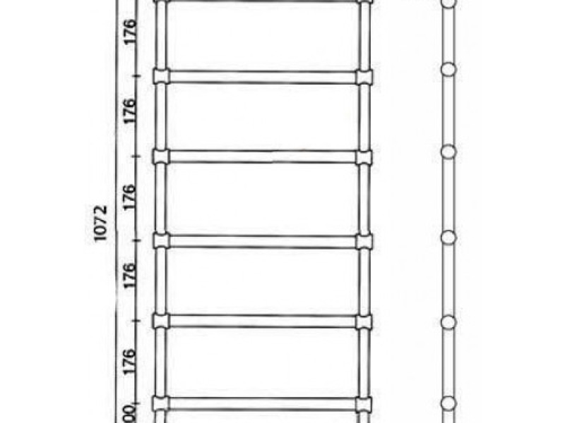 Полотенцесушитель водяной Margaroli Sole 4424706GON, высота 107.2 см, ширина 53 см, золото