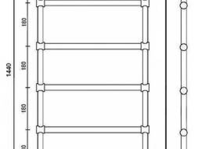 Полотенцесушитель водяной Margaroli Sole 442-8 4424708CR, высота 144 см, ширина 53 см, хром
