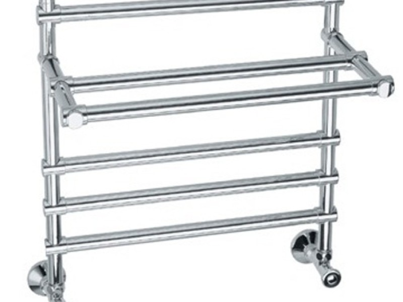 Полотенцесушитель водяной Margaroli Sole 453 4534704CRP, с полкой, высота 59 см, ширина 53 см, хром