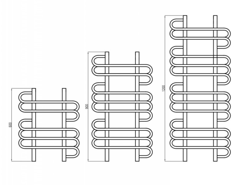 Полотенцесушитель электрический Grota Rivolo 50 x 90 см, ширина 50 см, высота 90 см, полированный