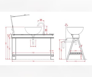 Комплект для ванной комнаты ArtCeram IL Cavalletto OSL002 01 00, 120 х 51 х 88 см
