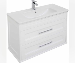 Тумба под раковину Aquanet Бостон М, 100 см, белая матовая, 00209678