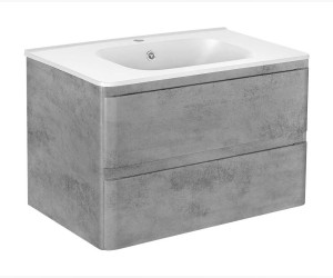 Тумба под раковину Vincea Vico VMC-2V800BT 80 см, подвесная, серый