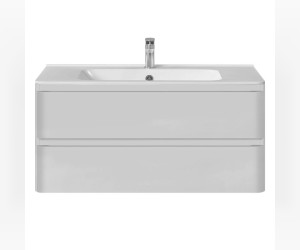 Тумба под раковину Vincea Vico 100 см, подвесная, белый глянец, VMC-2V100GW