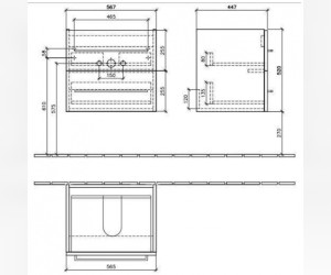 Тумба под раковину Villeroy&Boch Avento A889 00B4, цвет Crystal White