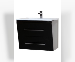 Тумба под раковину Bellezza Берта 60, подвесная, черный, 00000003547