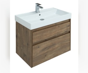 Тумба под раковину Aquanet Nova Lite 75, 2 ящика, дуб рустикальный (249515)