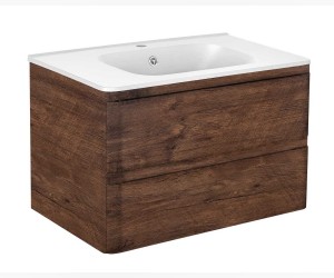 Тумба под раковину Vincea Vico VMC-2V800RW 80 см, подвесная, коричневый