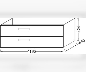 Тумба под раковину Jacob Delafon Rythmik 120 см, EB1305-G1C цвет Белый Бриллиант