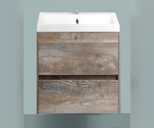 Тумба под раковину Art&Max Family-500-2C-SO-PE, 50 x 35 x 50 см подвесная, бежевый многоцветный